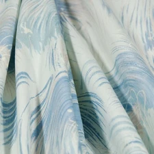 Vintage Cohama/Riverdale (Pirouette/Aqua); Blue Swirls;  Cotton Sateen Fabric