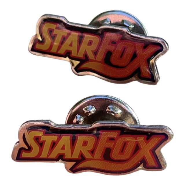 Vintage Star Fox Lapel Pin Nintendo Super NES Lot Of 2 HTF