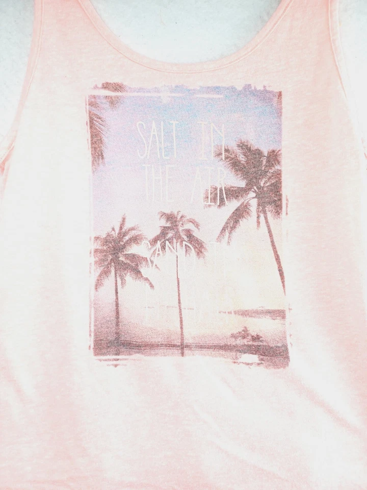 Fully tilt Tank Top Womens X-Large Orange “Salt in the Air Sand in My Air” - Image 4 of 4