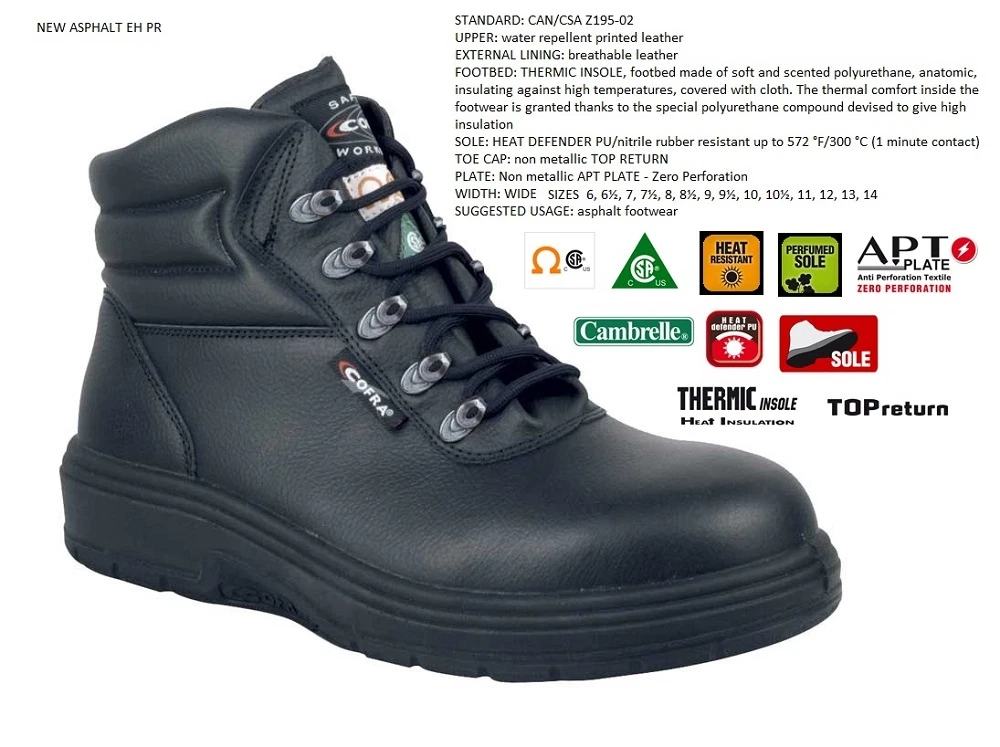 New Men s Cofra new asphalt safety boots black 7 W USA CAN