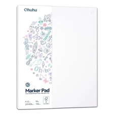 Double Sided Marker Pads Art Sketchbook Bleedproof Glue-Bound Sketching Book 