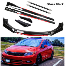 Front Bumper Lip Spoiler Splitter Side Skirt Body Kit For Honda Civic Si Ex Lx