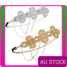 1920s Headband Silver Gold Bridal Great Gatsby 20s Flapper Headpiece Gangster 