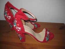 Sexy Damen Samt Riemchen High Heels Sandalett...