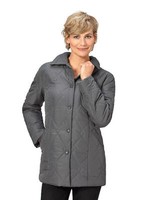 Warm Jacket length Lightly Quilted Coat, Press Stud Front and Side Pockets UK 16