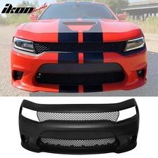 Fits 15-23 Dodge Charger 15 SRT Hellcat Front Bumper Conversion Kit W/ Foglights