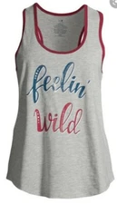 Secret Treasures Sleepwear Pajama Tank Top Shirt "Feelin Wild" Sz: 2X, 3X