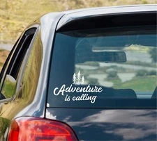 CAMPING cut vinyl decal #7 Adventure is Calling Outdoors Car Window Sticker