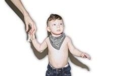 Bandana Baby Bibs - Black, Grey and White