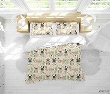 3D Insect Cartoon Pattern Quilt Cover Set Duvet Cover Bedding Pillowcases