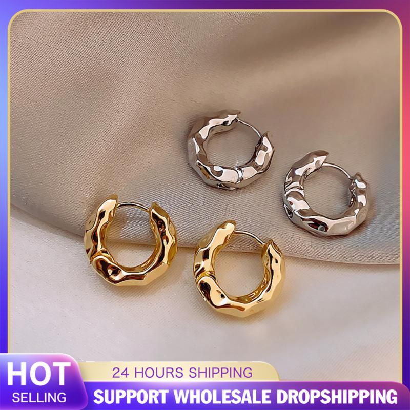 Circle Earrings Women Luxury Round Hoop Earrings Fashion Temperament Jewelry Acc