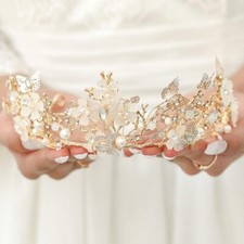 Butterfly Bridal Princess Austrian Crystal Tiara Wedding Crown Hair Accessory