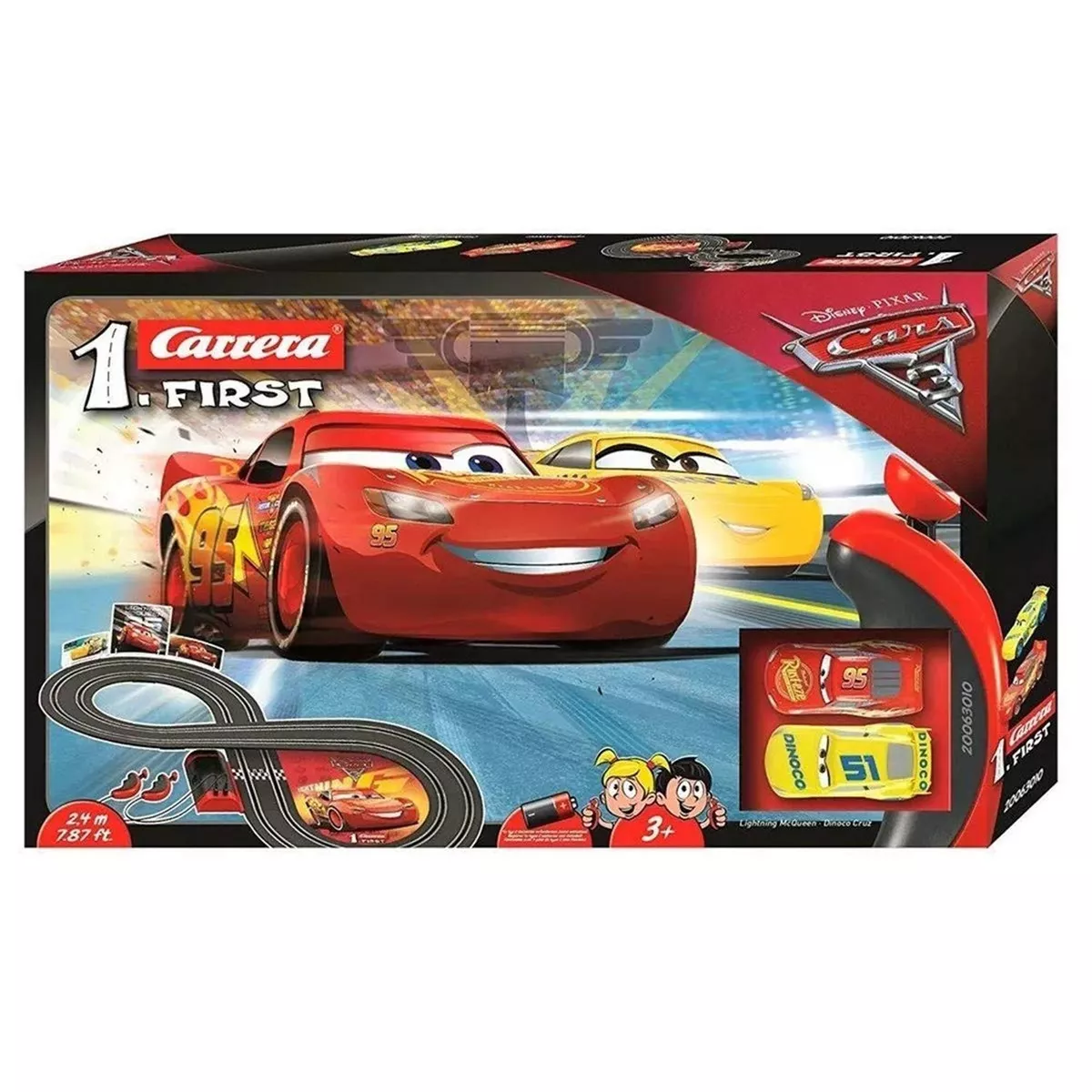 Carrera First Disney/Pixar Cars 3 - Slot Car Race Track - Includes 2 cars:  Li 50227630108