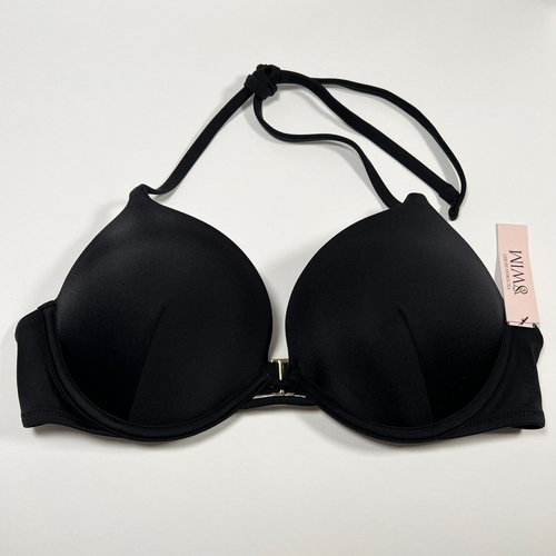 Victoria Secret 34D Bombshell Push Up Bikini Top Adds 2 Cups Black eBay