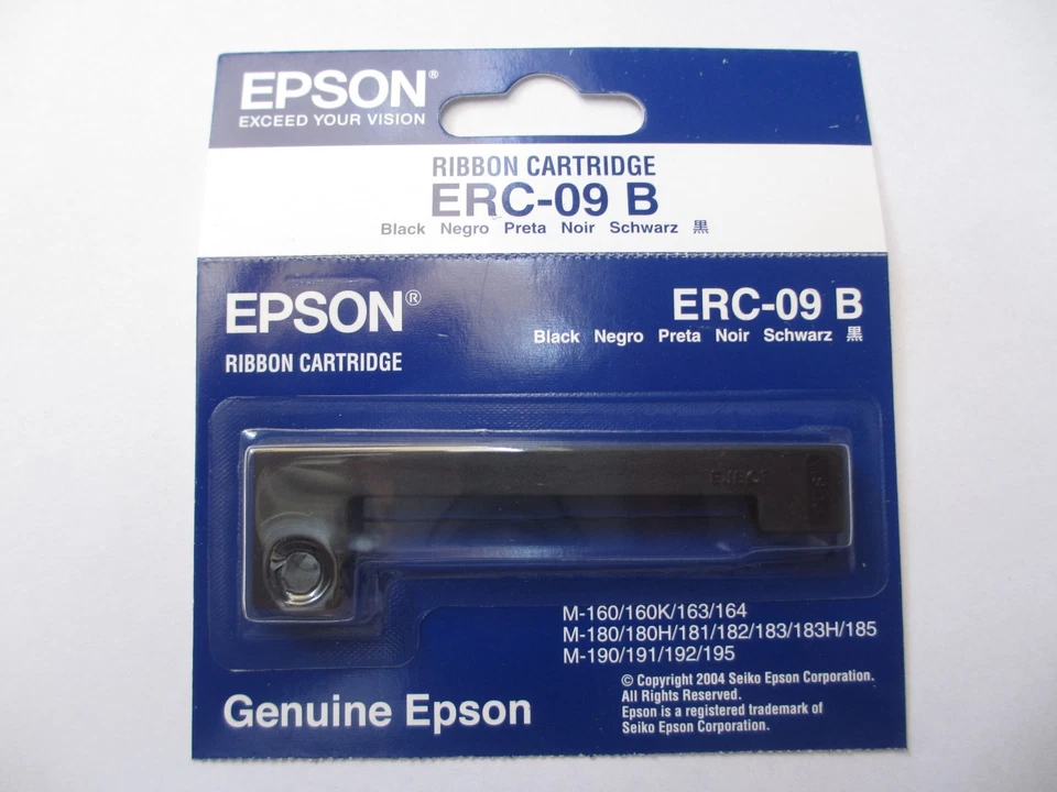 2 Genuine Ribbons Epson ERC-09B Ribbon Black C43S015354 ERC09B - Image 3 of 4