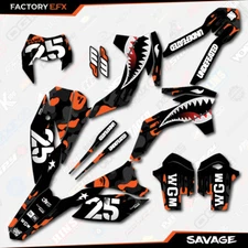 Black & Orange Savage Camo Graphics Kit fits KTM 13-16 EXC XCW 125 250 300 450