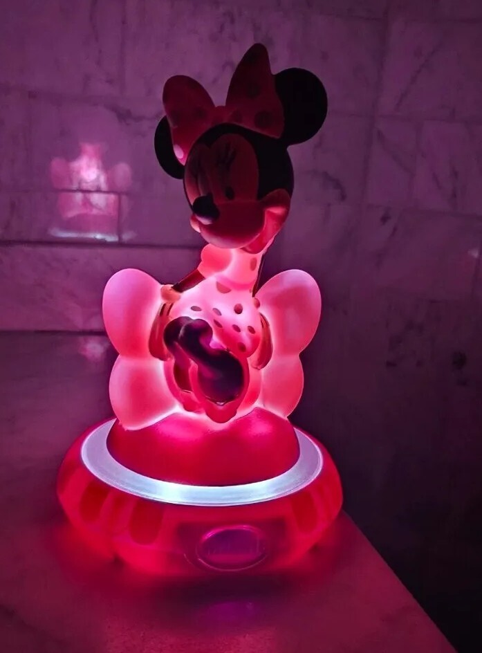 Minnie Mouse Disney LED Night Light Pink Polka Dot Peachtree