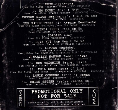 INTERSCOPE RECORDS 1996 Promo SAMPLER Various Artists CD SirH70