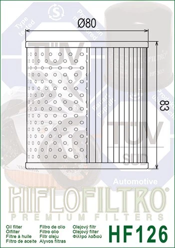 HiFlo - HF126 - Filtro de aceite para Kawasaki 16099-002 Foto 2 de 3
