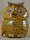 VTG 1970 MCCOY COOKIE BISCUT CERAMIC JAR WOODSY OWL PATRIOTIC #204 FREE SHIP