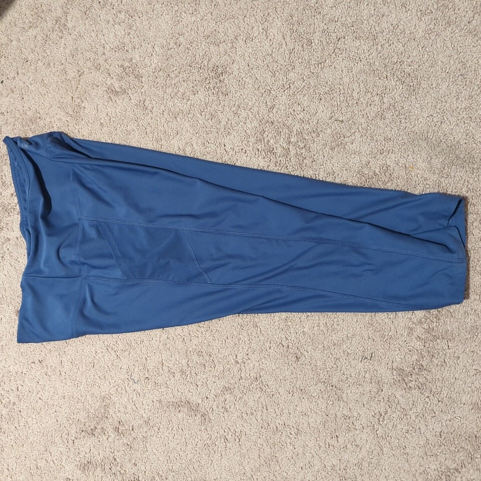 VOGO Athletica Womens Blue Capri Leggings Size XL Yoga Pant Pockets eBay