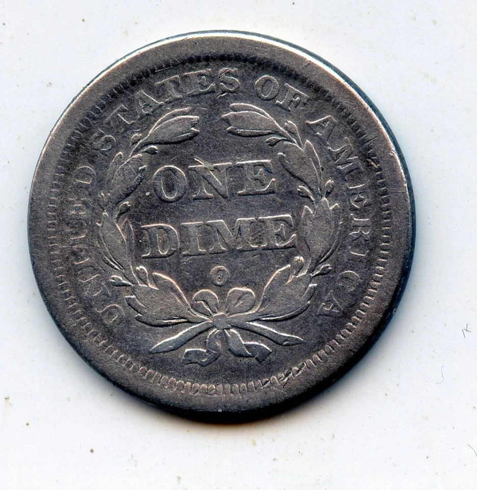 Moneda de diez centavos libertad sentada 1841-o - ¡escasa!! Foto 2 de 2