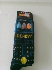 Pac-Man Crew Socks Size 6.5-12 2 Pairs Brand New