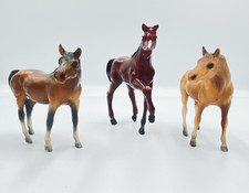Lot of 3 Mini Horses; 2-Breyer Stable Mates 1975, 1 Imperial from 1976; all 2-3"