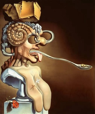 Salvador Dali- Amazing Oil Canvas - Signed - Stamped - Surrealism