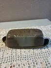 Vintage Frankoma Pottery Aztec Prairie Green Butter Dish W/Lid