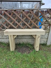 Rustic Wooden Garden Bench, Natural Sleeper Wood,Bespoke size, Outdoor Furniture