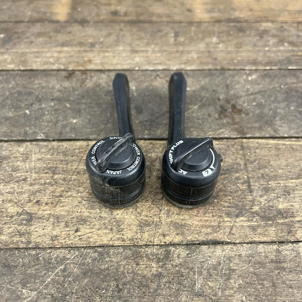 Vintage Suntour Downtube Shifters AccuShift Plus 7-Speed Japan Index 7s Braze - Image 2 of 4