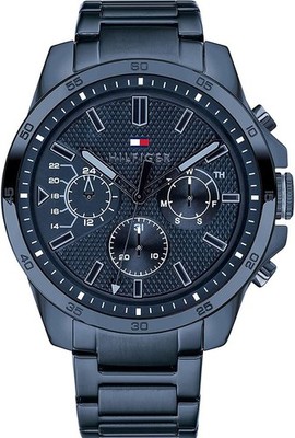 Tommy Hilfiger 1791560 Men's Blue Stainless Steel Quartz Watch 48mm
