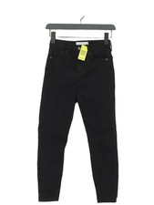 Topshop Women's Jeans W 26 in Black Cotton with Elastane, Other Skinny