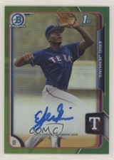 2015 Bowman Draft Chrome Pick Green Refractor 28/99 Eric Jenkins Auto z5i