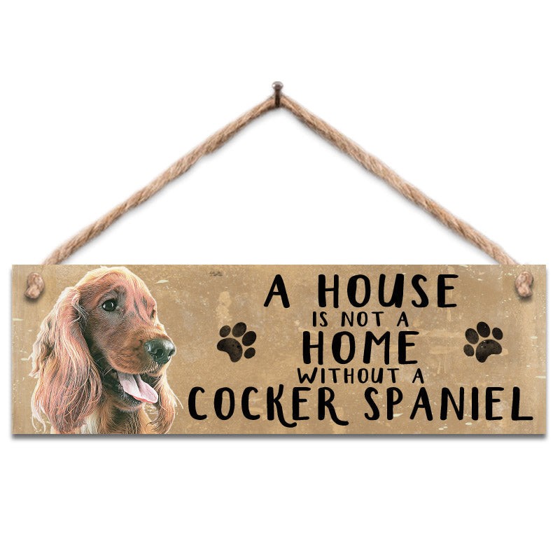 Wooden Sign - Cocker Spaniel Dog