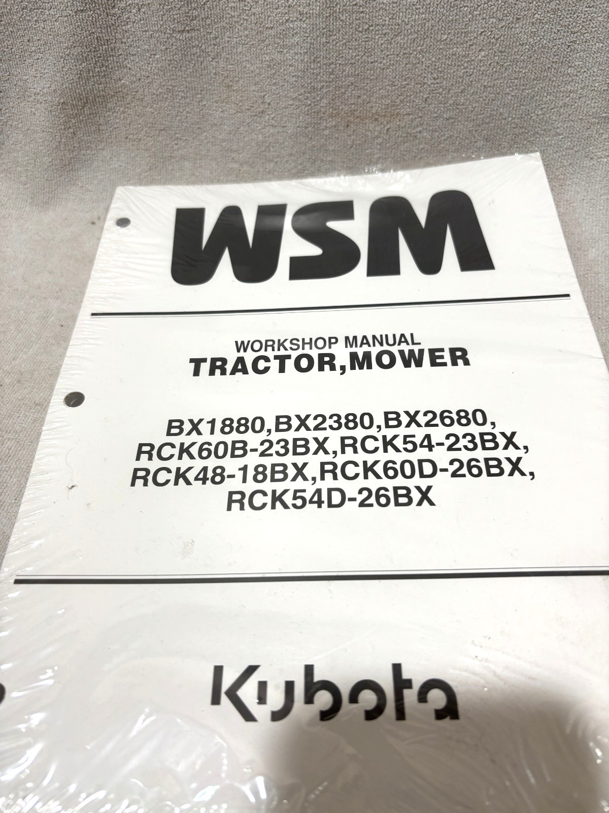 BX1880, BX2380, BX2680 Tractor Mower Technical Repair Workshop Manual Kubota NEW