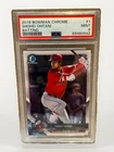 2018 Bowman Chrome Shohei Ohtani RC Rookie Batting #1 Angels PSA 9