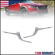 Pair Front Bumper Molding Upper Grille Trim Chrome Lh Rh For Mazda Cx-30 2020-23