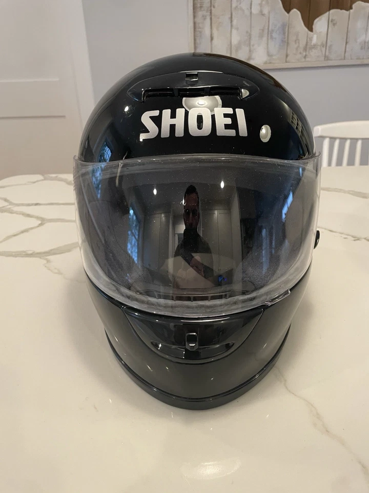 🔥 SHOEI TZ-1 MOTORCYCLE HELMET Black SIZE Large Made In Japan DOT & SNELL - Image 3 of 4
