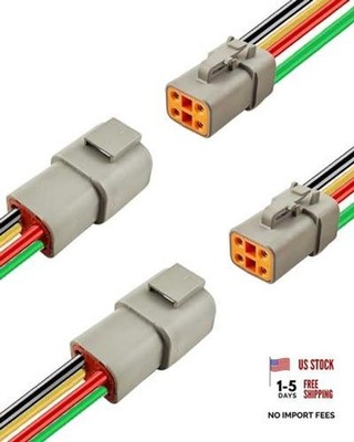 10 AWG DTP Connector - 4 Way Automotive Waterproof Electrical Connectors - 4 Pin