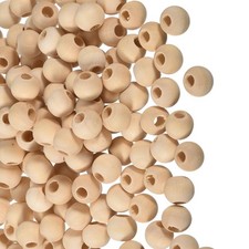 12mm Natural Wood Spacer Bead 5mm Large Hole Unfinished Wooden Beads DIY, 200Pcs