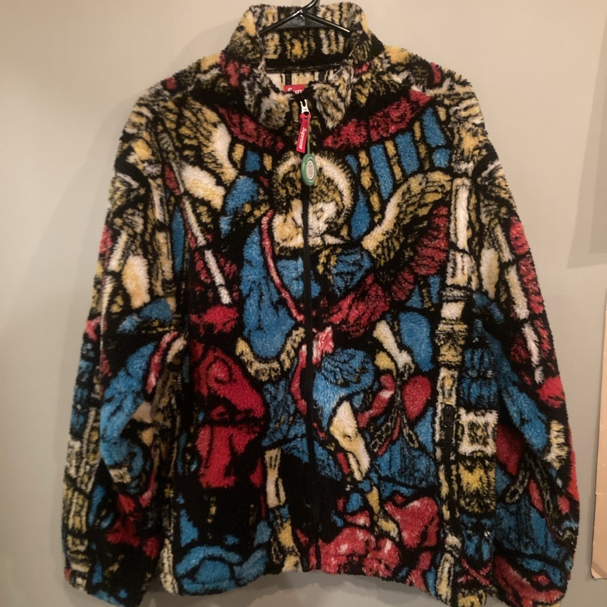 Supreme Saint Michael Men's Zip-Up Fleece Jacket Multicolor Supreme Saint Michael Men's Zip-Up Fleece Jacket Multicolor