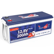 Used Timeusb 12V 200Ah Plus LiFePO4 Lithium Battery With 200A BMS