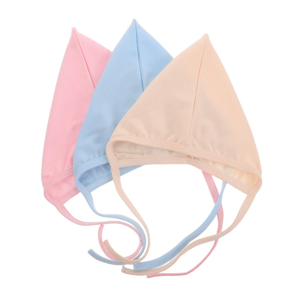 3pcs Newborn Beanie Hat: Breathable Cotton Baby Bonnet for Infant Boys Girls -