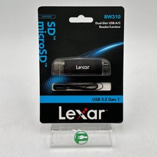 New Lexar RW310 Dual-Slot USB-A/C 3.1 GEN 1 Card Reader LRW310X-BNBNG