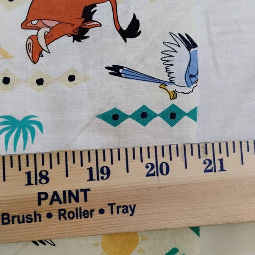 Fabric Disney's The Lion King Simba Pumbaa Timon Zazu- Two Panels - Picture 10 of 11