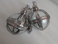 Silver Glass Ball Light / glass orb pendant (pick up in Glasgow)