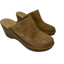 Born Brown Suede Comfy Slip-On Mules Size 10
