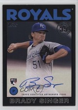 2021 Topps 1986 Topps Baseball Auto Black 76/199 Brady Singer #86A-BSI Auto 1t3